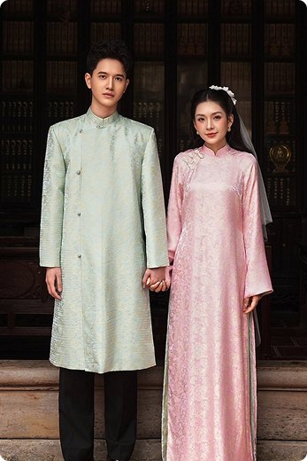 Áo dài cô dâu chú rể
