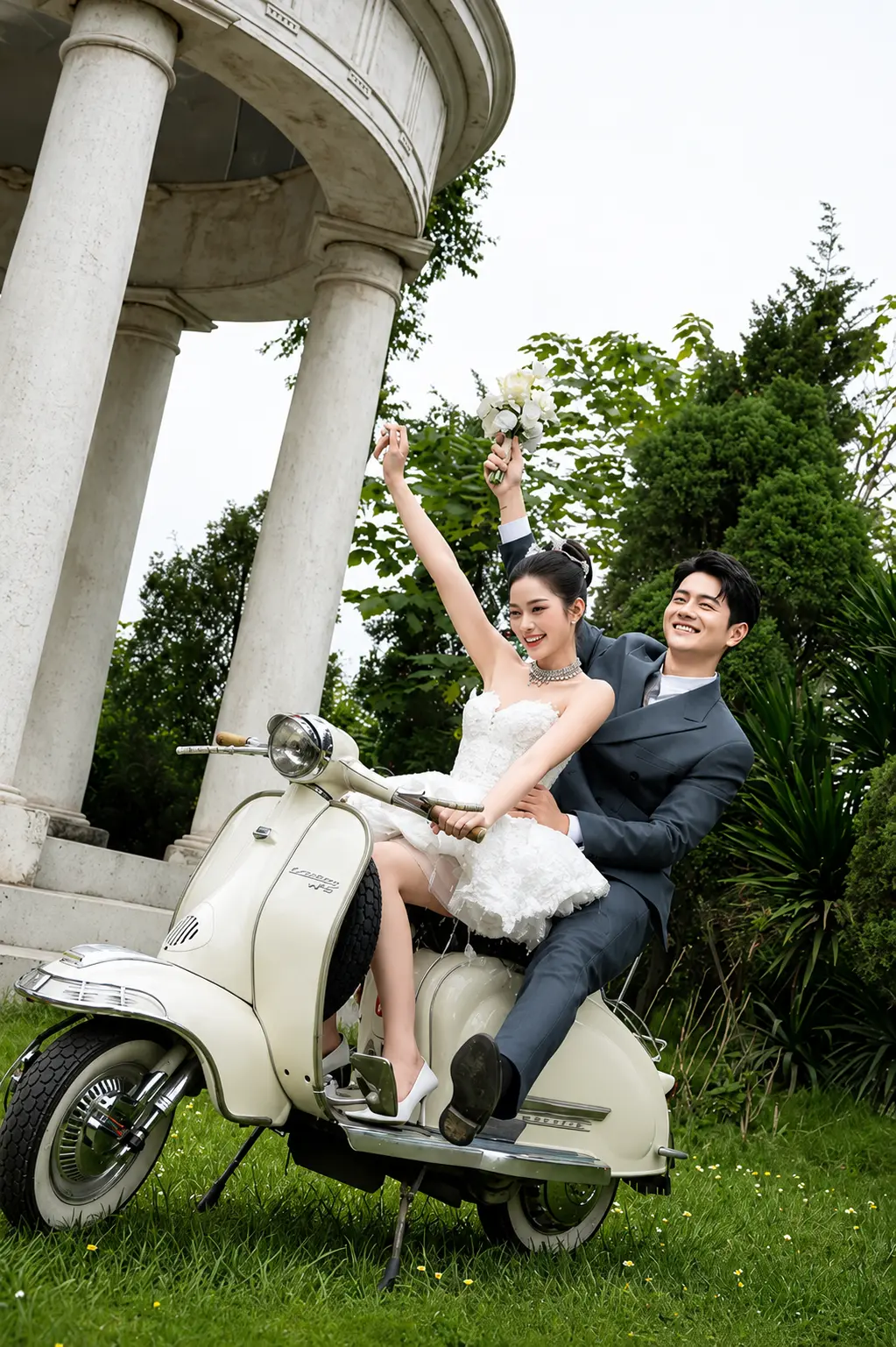Cặp đôi trên bậc thềm đá